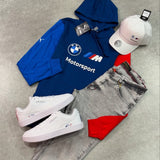 Kit Pma BMW Motosport Completo com Jeans, Tênis, Boné, Moletom