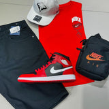 Combo NK, Kit NK, 1 Tênis Air Jordan, 1 Bag e 1 Boné NK