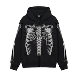STUSSY FW23 RIB GAGE ZIP HOODIE
