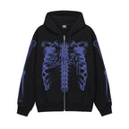 STUSSY FW23 RIB GAGE ZIP HOODIE